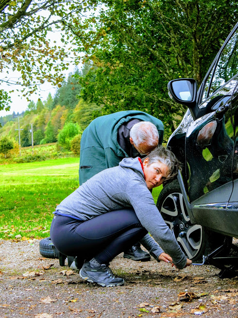 Flat Tire in Scotland